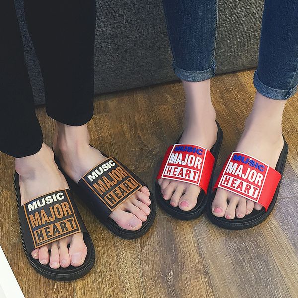 women summer slippers lover's slippers couple's sofa bottom flat heel beach outdoor slides wash room slides, Black
women summer slippers lover's slippers couple's sofa bottom flat heel beach outdoor slides wash room slides, Black