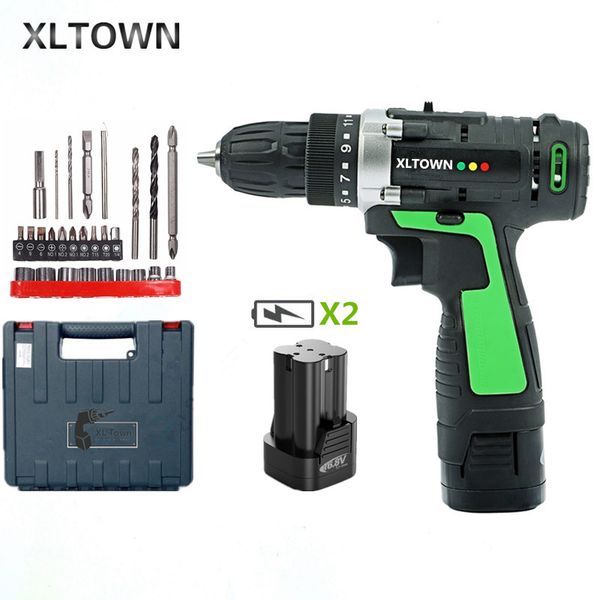 xltown 16.8v/21v cordless electric screwdriver lithium battery battery double speed multi-function mini drill with 2
xltown 16.8v/21v cordless electric screwdriver lithium battery battery double speed multi-function mini drill with 2