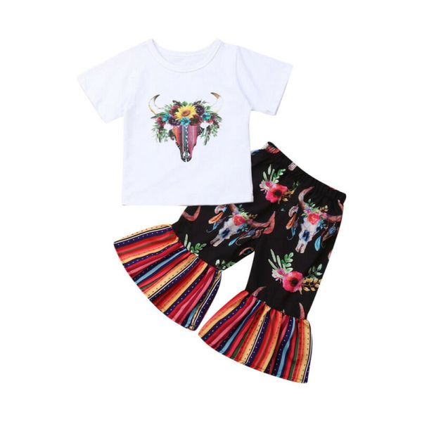 toddler kids baby girl bull head print clothes set flower shirt flare pants leggings outfit clothes summer 2-6y, White
toddler kids baby girl bull head print clothes set flower shirt flare pants leggings outfit clothes summer 2-6y, White