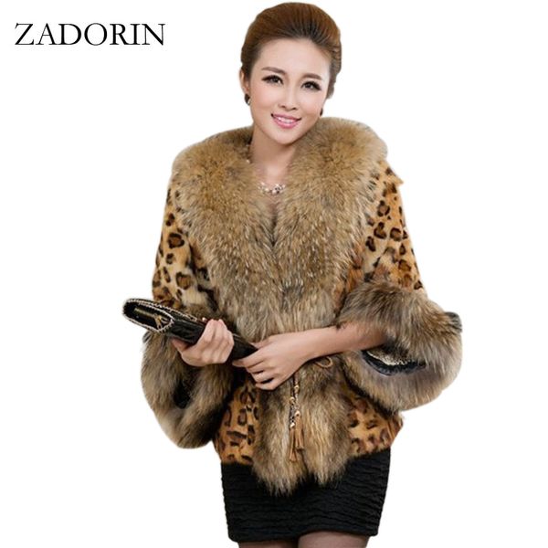 women's fur & faux 2021 fashion winter women leopard coat with raccoon dog collar poncho gilet chalecos de pelo mujer s-3xl, Black
women's fur & faux 2021 fashion winter women leopard coat with raccoon dog collar poncho gilet chalecos de pelo mujer s-3xl, Black