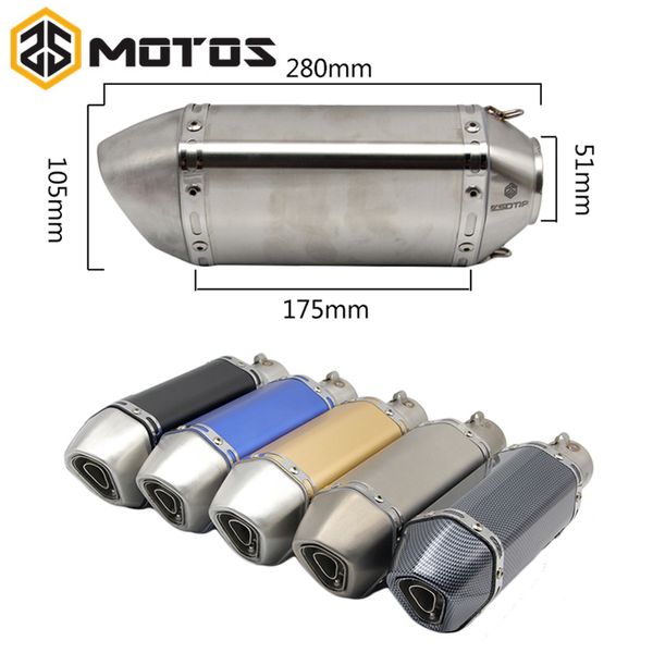 zs motos 38-51mm motorcycle motocross akrapovic exhaust pipe muffler escape moto ninja gsxr tamx er6n gy6 yzr r6 cbr125 cb400
zs motos 38-51mm motorcycle motocross akrapovic exhaust pipe muffler escape moto ninja gsxr tamx er6n gy6 yzr r6 cbr125 cb400