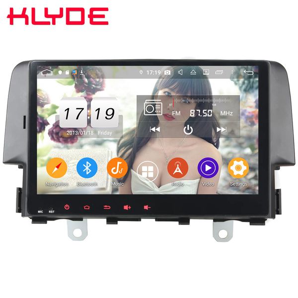 

klyde 10.1" ips 4g wifi android 9.0 octa core 4gb ram 64gb rom dsp bt car dvd multimedia player radio for civic 2016 2017
