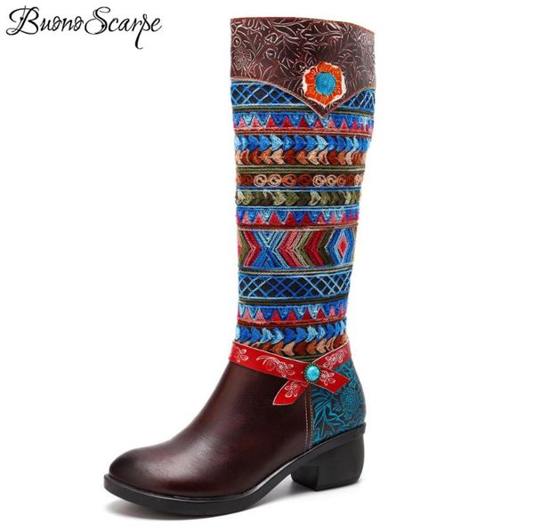 buonoscarpe women patchwork classic ethnic long boots round toe chunky heels boots flower straps bohemian mid-calf botas mujer, Black
buonoscarpe women patchwork classic ethnic long boots round toe chunky heels boots flower straps bohemian mid-calf botas mujer, Black