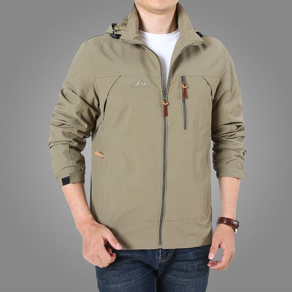 men's jackets 2019 autumn new men's casual outdoors jacket spring travels thin windbreaker coat hooded jacket outerwear male 7xl, Black;brown
men's jackets 2019 autumn new men's casual outdoors jacket spring travels thin windbreaker coat hooded jacket outerwear male 7xl, Black;brown