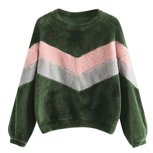 sagace new fashion women's fluffy and comfortable o-neck warm long-sleeved stitching sweater women sweater plus size 2019, White;black
sagace new fashion women's fluffy and comfortable o-neck warm long-sleeved stitching sweater women sweater plus size 2019, White;black