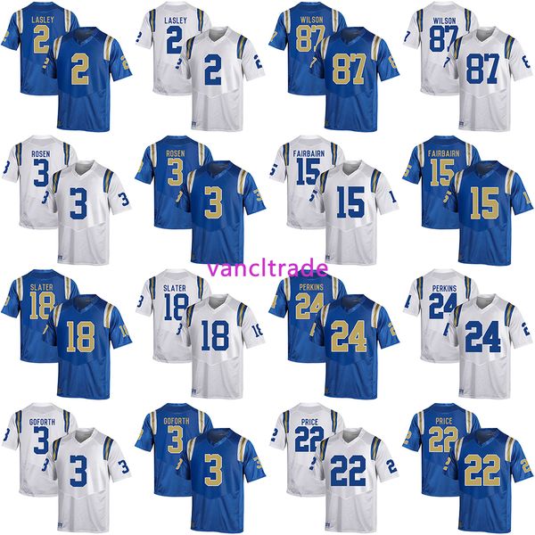 2019 ncaa football ucla bruins 2 lasley 87 wilson 3 josh rosen 15 ka'imi fairbairn 18 matthew slater 24 perkins 3 goforth 22 price jers, Black;red
2019 ncaa football ucla bruins 2 lasley 87 wilson 3 josh rosen 15 ka'imi fairbairn 18 matthew slater 24 perkins 3 goforth 22 price jers, Black;red