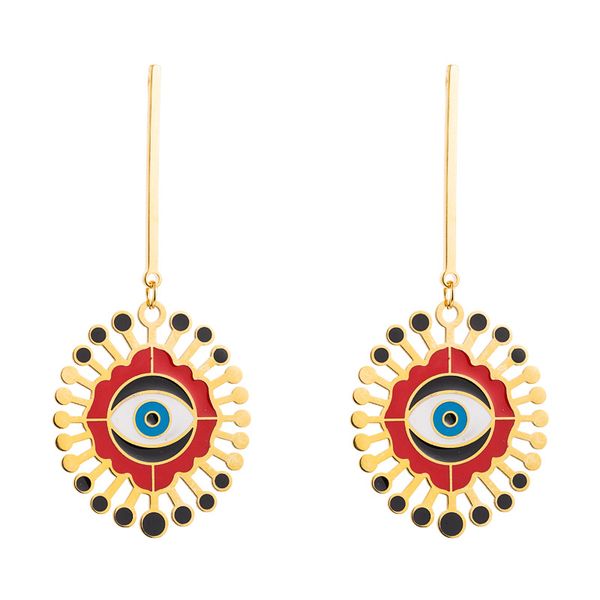 large enamel eye earring for woman stainless steel circle evil eye drop earring 2020 jewelry gift statement gold, Silver
large enamel eye earring for woman stainless steel circle evil eye drop earring 2020 jewelry gift statement gold, Silver