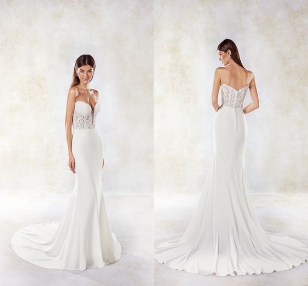 2019 new arrival designer mermaid wedding dresses applique lace chiffon sweep train wedding dress bridal gowns vestidos de novia sirena, White
2019 new arrival designer mermaid wedding dresses applique lace chiffon sweep train wedding dress bridal gowns vestidos de novia sirena, White