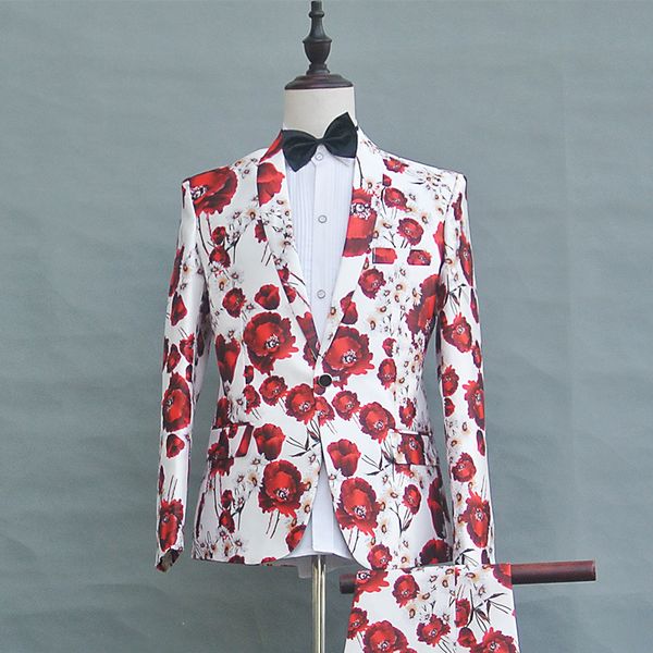 2020 men's new printed suit stage performance chaired studio p suit youth slim stylish flower, White;black
2020 men's new printed suit stage performance chaired studio p suit youth slim stylish flower, White;black