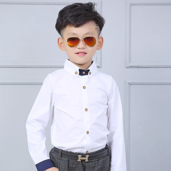 boys blouses long sleeve cotton white shirt for pupil spring autumn children basic shirts with brooch casual school boy clothes, White;black
boys blouses long sleeve cotton white shirt for pupil spring autumn children basic shirts with brooch casual school boy clothes, White;black