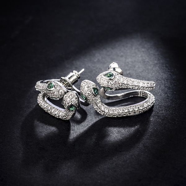 fashion- double snake head earrings female exaggerated snake white gold gold single left ear bone clip fashion personality animal earrings, Silver
fashion- double snake head earrings female exaggerated snake white gold gold single left ear bone clip fashion personality animal earrings, Silver
