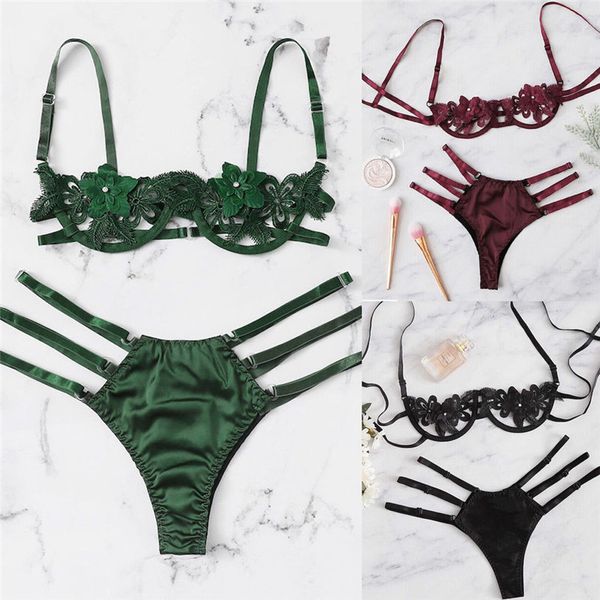 women lace lingerie wireless bra set new female vogue chic brief panties set lady lace flower bra and panties femme unlined, Red;black
women lace lingerie wireless bra set new female vogue chic brief panties set lady lace flower bra and panties femme unlined, Red;black