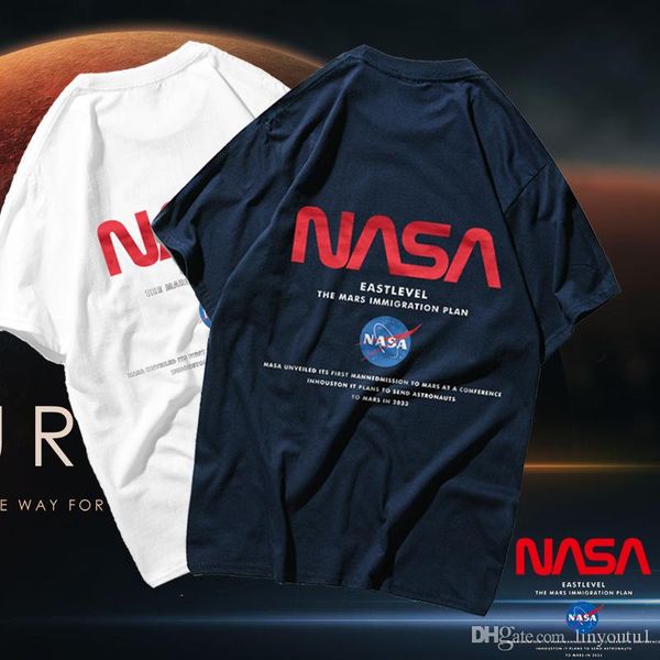 nasa logo print t-shirt mens new summer short sleeve cotton men t shirt brand designer casual fitness clothing tees, White;black
nasa logo print t-shirt mens new summer short sleeve cotton men t shirt brand designer casual fitness clothing tees, White;black