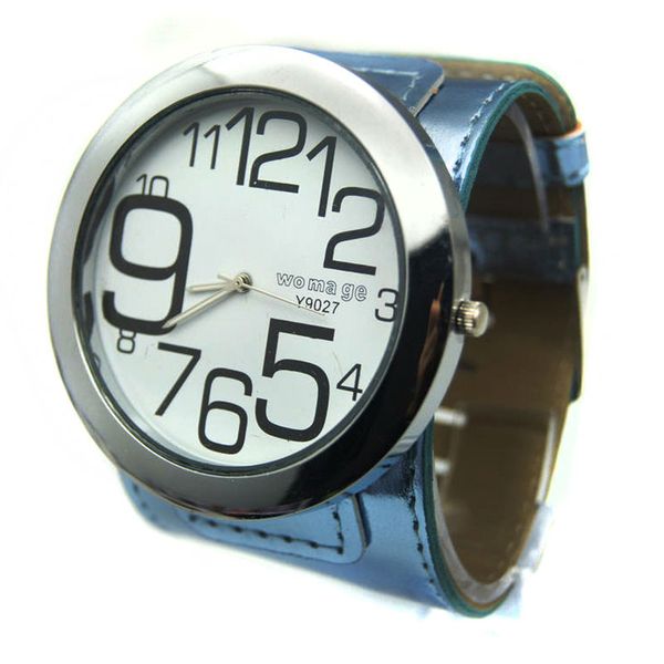 womage brand fashion big watch 8 colors leather strap big round dial quartz wristwatches for women men hot, Slivery;brown
womage brand fashion big watch 8 colors leather strap big round dial quartz wristwatches for women men hot, Slivery;brown