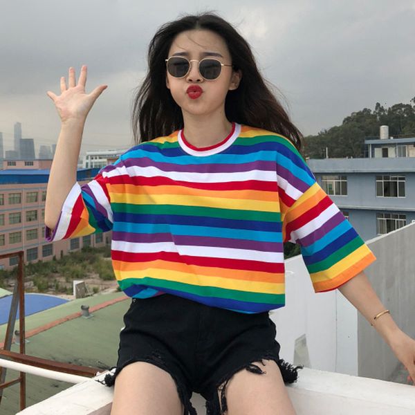 женские дизайнерские рубашки женская одежда футболка vrouwen regenboog harajuku tshirt 2019 zomer student koreaanse punk feminina 35409, White
женские дизайнерские рубашки женская одежда футболка vrouwen regenboog harajuku tshirt 2019 zomer student koreaanse punk feminina 35409, White