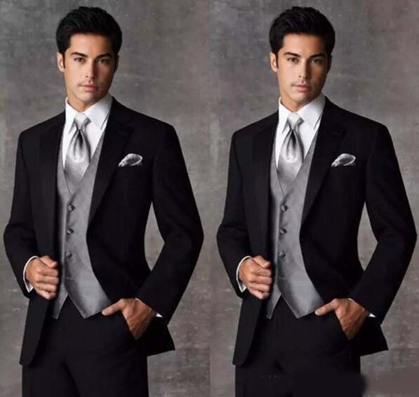 elegant two buttons black groom tuxedos notch lapel groomsmen mens wedding dresses men dinner prom business suits (jacket+pants+vest+tie, Black;gray
elegant two buttons black groom tuxedos notch lapel groomsmen mens wedding dresses men dinner prom business suits (jacket+pants+vest+tie, Black;gray