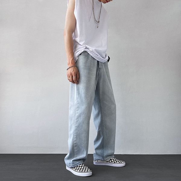 korean straight jeans men's fashion retro casual ripped jeans trousers men streetwear loose hip hop hole denim pants mens -2xl, Blue
korean straight jeans men's fashion retro casual ripped jeans trousers men streetwear loose hip hop hole denim pants mens -2xl, Blue