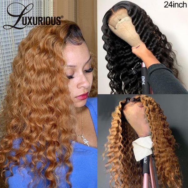 honey blonde lace front human hair wigs for women pre plucked colored 1b 27 brazilian 150 density 13x6 deep wave lace front wig, Black;brown
honey blonde lace front human hair wigs for women pre plucked colored 1b 27 brazilian 150 density 13x6 deep wave lace front wig, Black;brown