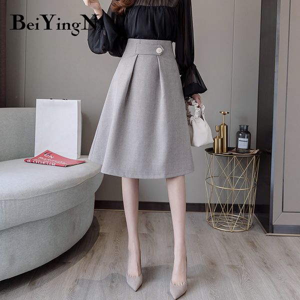 beiyingni 2020 fashion skirt for woman button autumn winter vintage solid work wear skirt women korean high waist elegant saias, Black
beiyingni 2020 fashion skirt for woman button autumn winter vintage solid work wear skirt women korean high waist elegant saias, Black