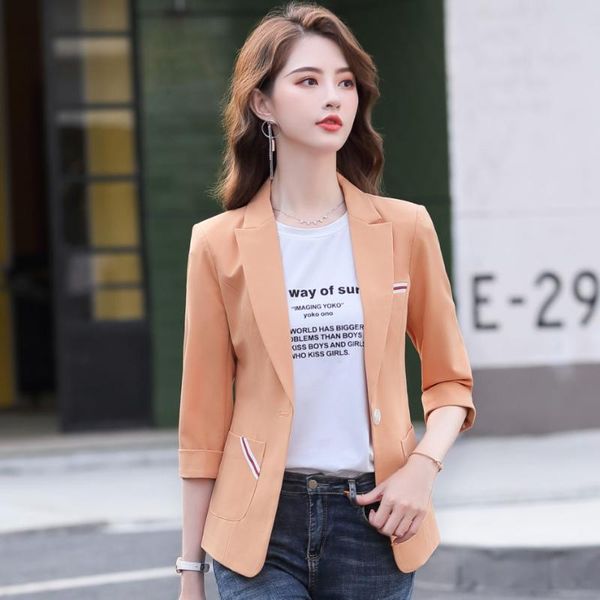 small suit coat women's 2020 spring and summer new style chic korean-style online celebrity three-quarter-length sleeve thin fas, Black;white
small suit coat women's 2020 spring and summer new style chic korean-style online celebrity three-quarter-length sleeve thin fas, Black;white
