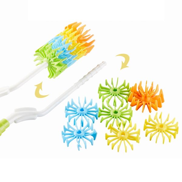 Bary Bottle Care Rainbow 360 Rotation Silicon Baby Milk Feeding Bottle Brush Nipple Cleaning Tool Convenient
Bary Bottle Care Rainbow 360 Rotation Silicon Baby Milk Feeding Bottle Brush Nipple Cleaning Tool Convenient