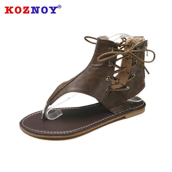 koznoy women sandals summer 2020 cover heel leisure fashion zipper flat bottom pointed toe breathable low heels women shoes, Black
koznoy women sandals summer 2020 cover heel leisure fashion zipper flat bottom pointed toe breathable low heels women shoes, Black
