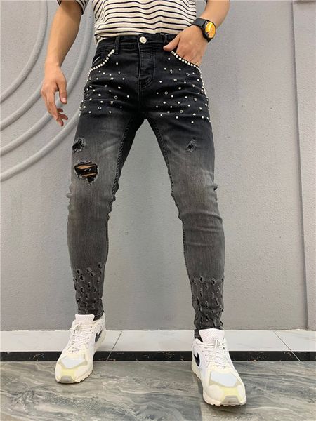 2019 fashion new style brand men's denim jean embroidery tiger pants holes jeans zipper men pants trousers3, Blue
2019 fashion new style brand men's denim jean embroidery tiger pants holes jeans zipper men pants trousers3, Blue