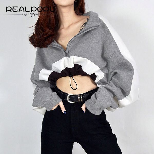 realpopu long -sleeved pullovers hoodies deep v neck drawstring loose cropped patchwork sweatshirt women kawaii oversize 2018, Black
realpopu long -sleeved pullovers hoodies deep v neck drawstring loose cropped patchwork sweatshirt women kawaii oversize 2018, Black