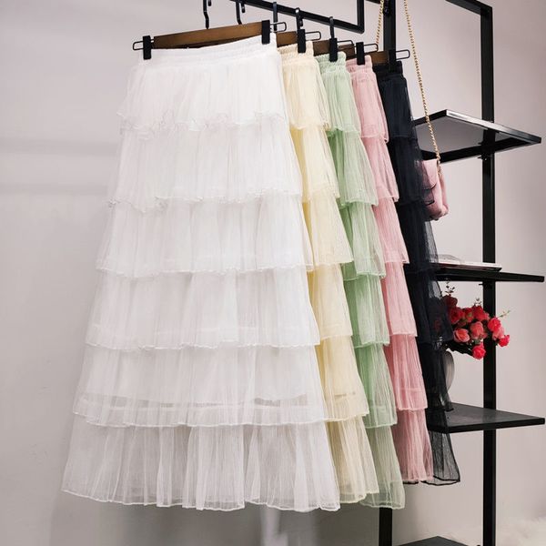 fashion maxi long cake skirts womens elastic high waist multi-layer mesh tulle skirt women spring summer black skirt falda c6090
fashion maxi long cake skirts womens elastic high waist multi-layer mesh tulle skirt women spring summer black skirt falda c6090
