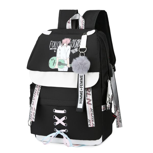 девочка-подросток рюкзак для школы большого черного usb back pack молодёжной cute girl нотопечатание нейлон big student bagpack ribbon новог
девочка-подросток рюкзак для школы большого черного usb back pack молодёжной cute girl нотопечатание нейлон big student bagpack ribbon новог