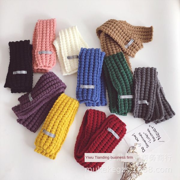 ins warm simple solid color cloth label children's scarf all-match pineapple grain warm knitted wool scarf, Red;brown
ins warm simple solid color cloth label children's scarf all-match pineapple grain warm knitted wool scarf, Red;brown