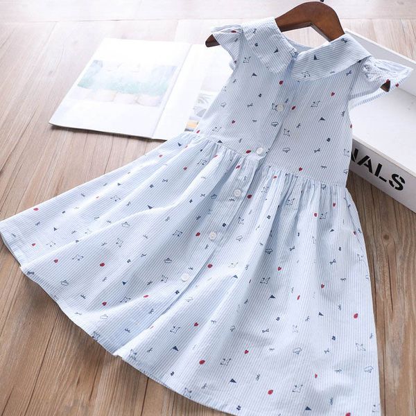 2020 summer new style girls peter pan collar sleeve bird open buckle thin stripe dress children wear 3-7 years wholesale, Red;yellow
2020 summer new style girls peter pan collar sleeve bird open buckle thin stripe dress children wear 3-7 years wholesale, Red;yellow