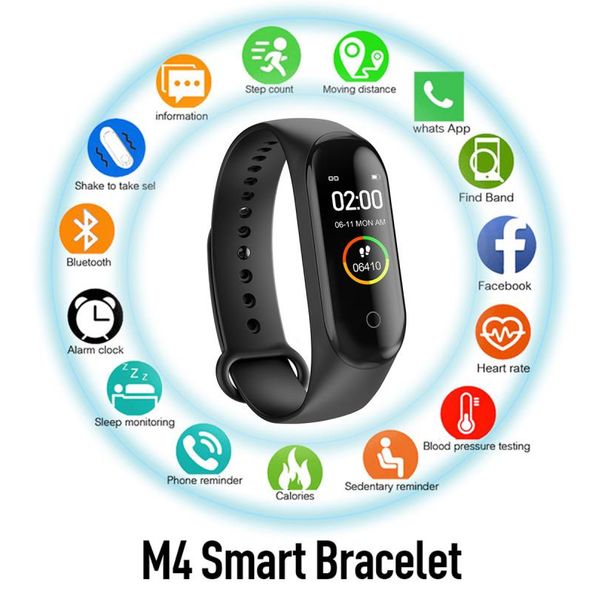 m4 pedometers watch bracelet wristband blood pressure fitness tracker heart rate smart band sports pedometer
m4 pedometers watch bracelet wristband blood pressure fitness tracker heart rate smart band sports pedometer