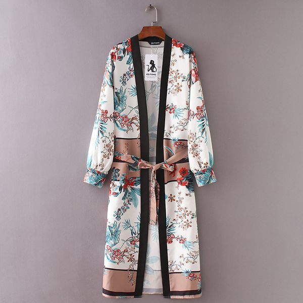 womens belt bandage shawl print kimono cardigan cover up blouse beachwear dropshipping aug29#, White
womens belt bandage shawl print kimono cardigan cover up blouse beachwear dropshipping aug29#, White