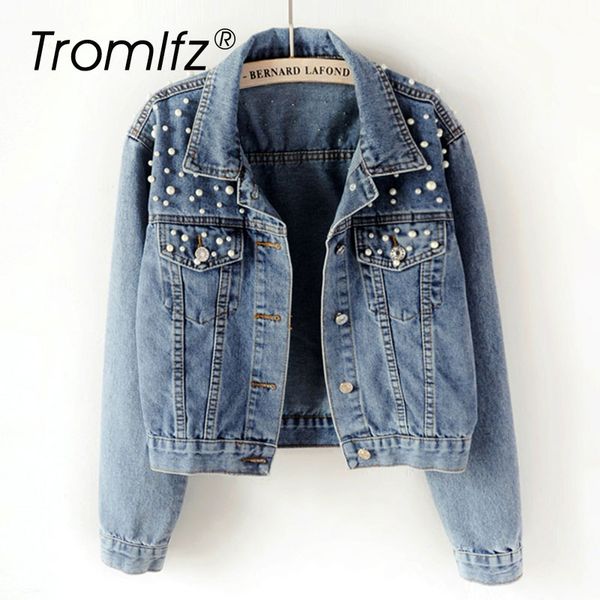 tromlfz pearl beading short denim jacket women plus size white wash long sleeve vintage casual jean jackets bomber denim coat, Black;brown
tromlfz pearl beading short denim jacket women plus size white wash long sleeve vintage casual jean jackets bomber denim coat, Black;brown