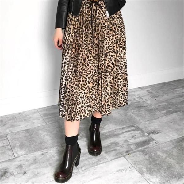 drop shipping vintage leopard print pleated midi skirt elastic waist women skirt slim casual, Black
drop shipping vintage leopard print pleated midi skirt elastic waist women skirt slim casual, Black