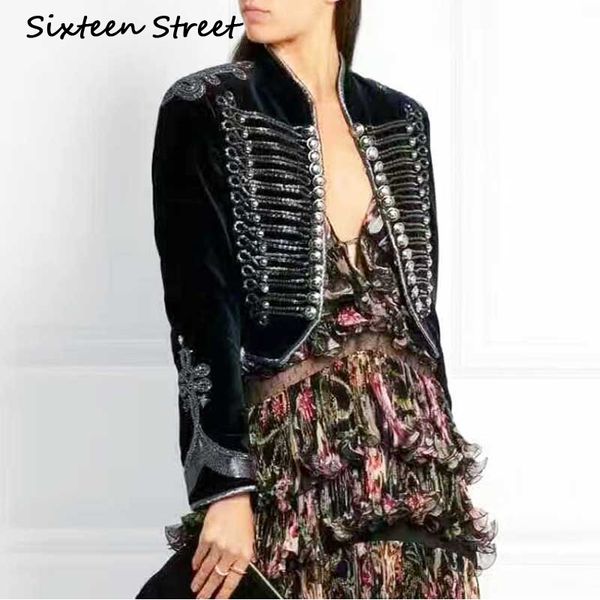 multi buttons black velvet jacket woman long sleeve diamond chain embellished supper chic jacket coat winter 2019 new chaqueta, Black;brown
multi buttons black velvet jacket woman long sleeve diamond chain embellished supper chic jacket coat winter 2019 new chaqueta, Black;brown