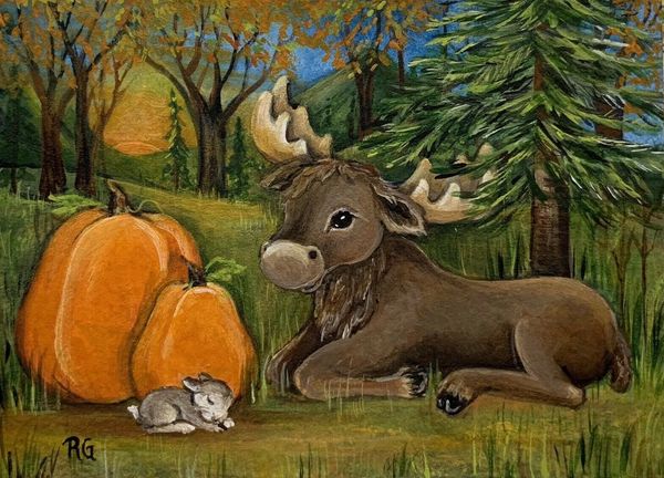 oil painting on canvas wall art moose baby bunny sunset halloween pumpkin fall autumn large pictures home decor 190928
oil painting on canvas wall art moose baby bunny sunset halloween pumpkin fall autumn large pictures home decor 190928