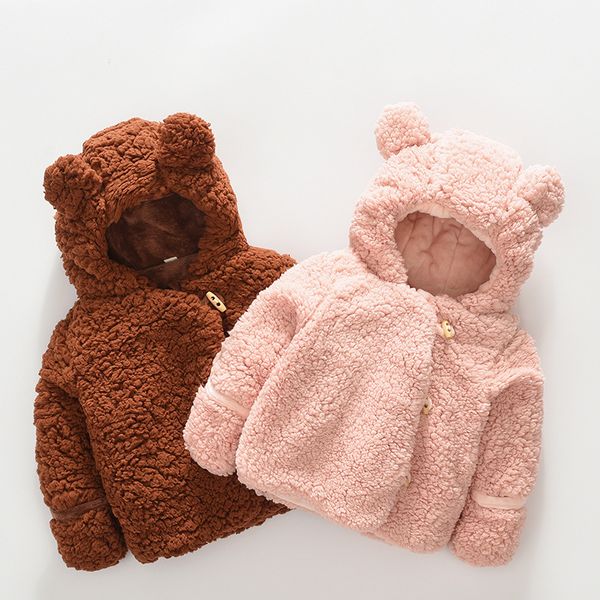 2019 cute infant baby girls boys wool coats warm outfits solid ears hooded autumn winter clothes 2 colors, White
2019 cute infant baby girls boys wool coats warm outfits solid ears hooded autumn winter clothes 2 colors, White