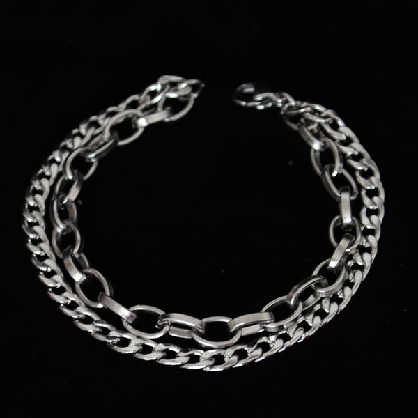 diffone mens stainless steel bracelet double layers hiphop link chain braslet homme cool biker viking braclet male accessories, Black
diffone mens stainless steel bracelet double layers hiphop link chain braslet homme cool biker viking braclet male accessories, Black