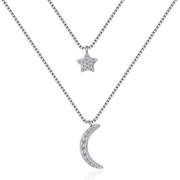 925 sterling silver double layers necklace with star pendent collarbone necklace chain for women girls jewelry d023
925 sterling silver double layers necklace with star pendent collarbone necklace chain for women girls jewelry d023