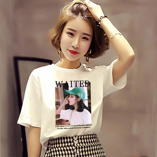 women's short sleeve 2019 fashionable half t-shirt t-shirt sleeve white student loose all-match summer clothes
women's short sleeve 2019 fashionable half t-shirt t-shirt sleeve white student loose all-match summer clothes