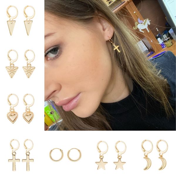small dangle earrings for women fashion gold drop earrings heart cross star charm earrings female jewelry 2020, Golden;silver
small dangle earrings for women fashion gold drop earrings heart cross star charm earrings female jewelry 2020, Golden;silver