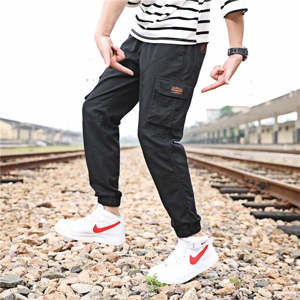 mens loose casual overalls multi pocket solid color designer pants fashion male pencil pants, Black
mens loose casual overalls multi pocket solid color designer pants fashion male pencil pants, Black