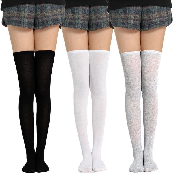 high elastic the knee socks autumn and winter women's japanese high socks pure black thigh non-slip stockings, Black;white
high elastic the knee socks autumn and winter women's japanese high socks pure black thigh non-slip stockings, Black;white