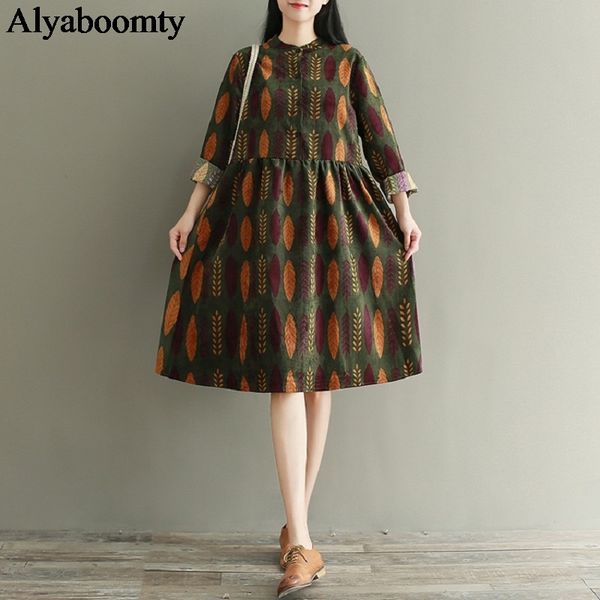 vintage spring autumn women corduroy dress stand collar full sleeve printed vestidos robe casual loose mori girl cute dress 2xl, Black;pink
vintage spring autumn women corduroy dress stand collar full sleeve printed vestidos robe casual loose mori girl cute dress 2xl, Black;pink