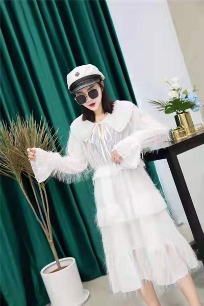 real picture fringed cake dress girl autumn fairy long sleeve waist net red medium long skirt, Black;gray
real picture fringed cake dress girl autumn fairy long sleeve waist net red medium long skirt, Black;gray