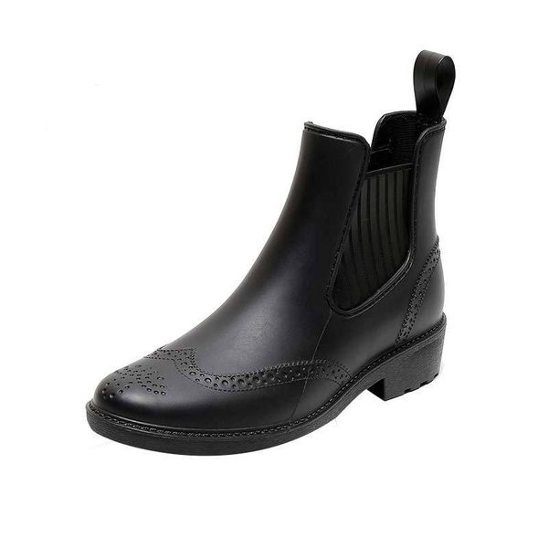 women rainboots fashion brogue ankle rain boots student female 3.5cm low heel outdoor waterproof casual lady ladies work shoes pvc footwear, Black
women rainboots fashion brogue ankle rain boots student female 3.5cm low heel outdoor waterproof casual lady ladies work shoes pvc footwear, Black