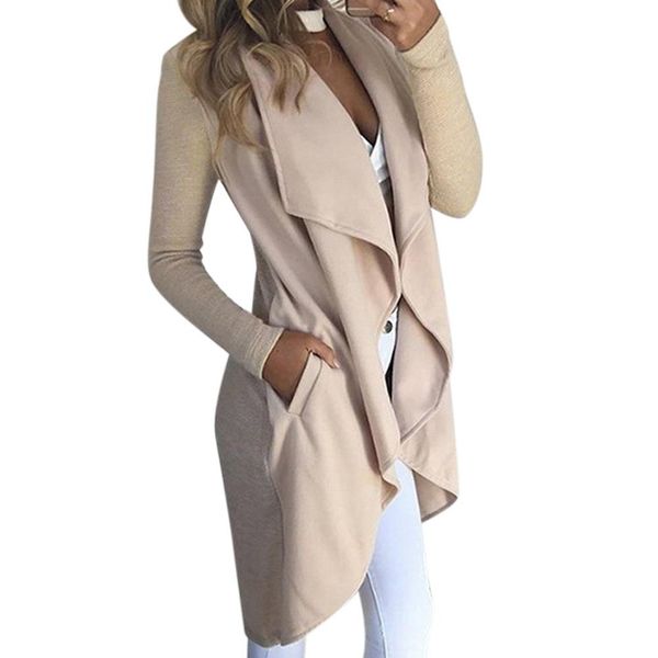 missky 2018 new women's lapel collar solid color long sleeve slim fit wind coat with pockets, Tan;black
missky 2018 new women's lapel collar solid color long sleeve slim fit wind coat with pockets, Tan;black