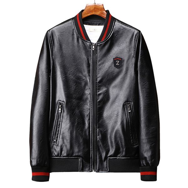 men leather suede jacket fashion 2020 spring motorcycle pu leather stripe collar bomber jackets outerwear male faux coat, Black
men leather suede jacket fashion 2020 spring motorcycle pu leather stripe collar bomber jackets outerwear male faux coat, Black